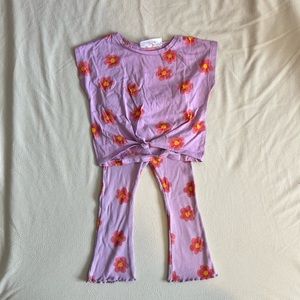 Zara baby flares and matching top! Worn once!! Great condition!!